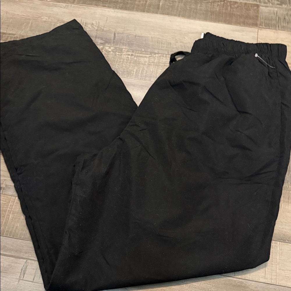 Women's Black Elastic-Waist Jogger Pants